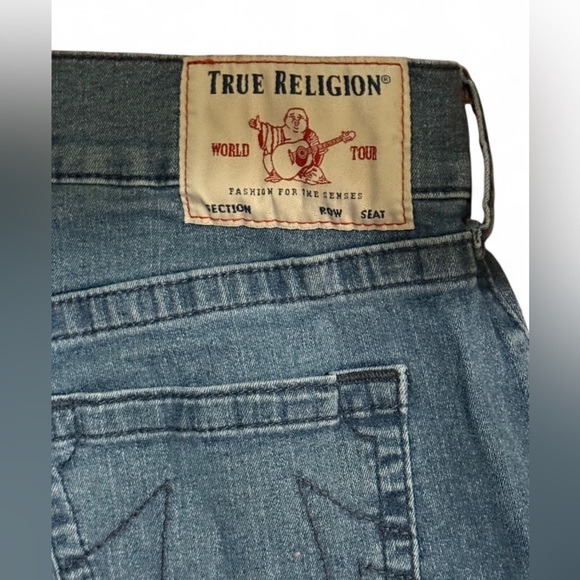True Religion Ricky Relaxed Straight Blue Denim Jean Men’s Waist 30 - Picture 4 of 6